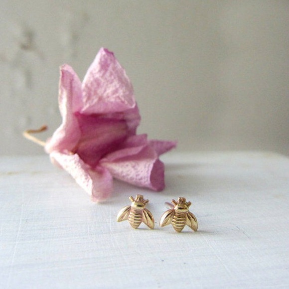 "The Bee’s Knees” Mini Stud Minimalist Earrings - Picture 11 of 11